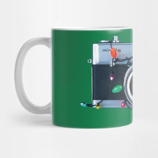 Christmas Lights Vintage Camera Mug